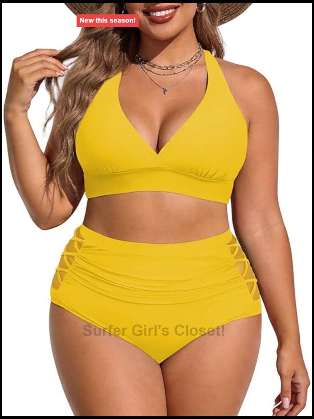 Women's Plus Size Bikini Set - Tummy Control High Waisted 2 Piece Swimsuits